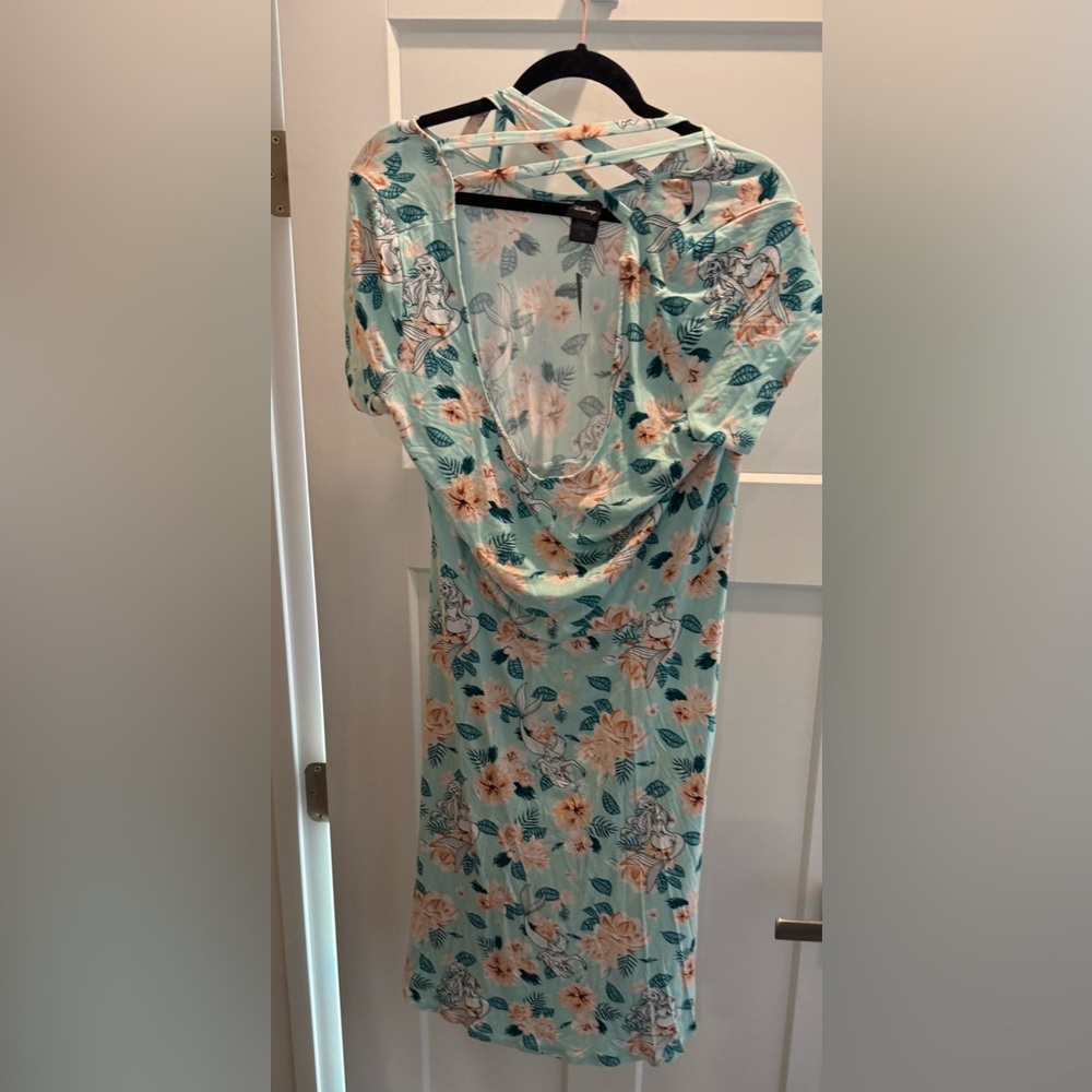 Disney Aqua and Peach Floral Dress